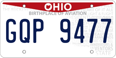 OH license plate GQP9477