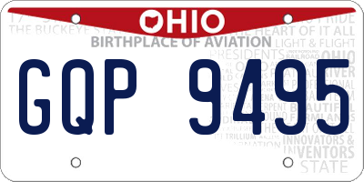 OH license plate GQP9495