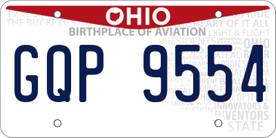 OH license plate GQP9554