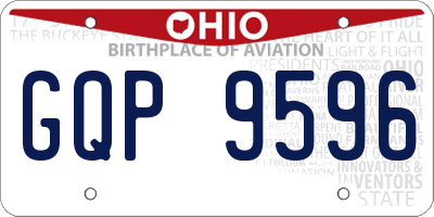 OH license plate GQP9596