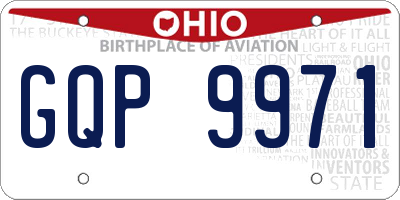 OH license plate GQP9971