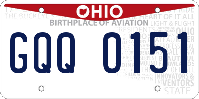 OH license plate GQQ0151