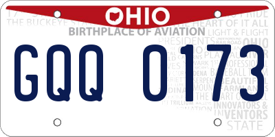 OH license plate GQQ0173