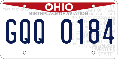 OH license plate GQQ0184