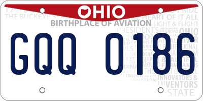 OH license plate GQQ0186