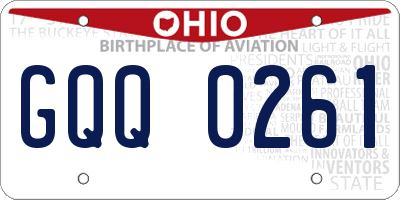 OH license plate GQQ0261