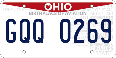 OH license plate GQQ0269