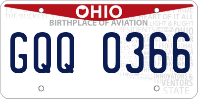 OH license plate GQQ0366