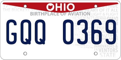 OH license plate GQQ0369