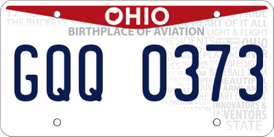 OH license plate GQQ0373
