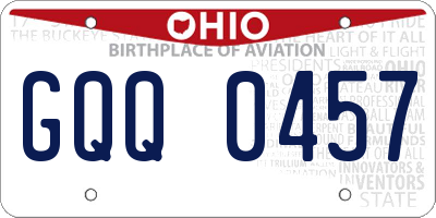 OH license plate GQQ0457