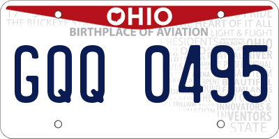 OH license plate GQQ0495