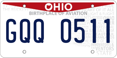 OH license plate GQQ0511