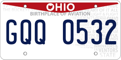 OH license plate GQQ0532