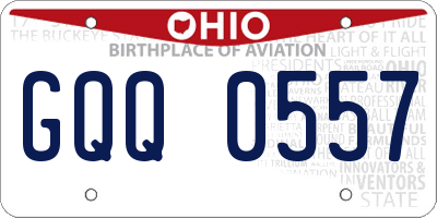 OH license plate GQQ0557
