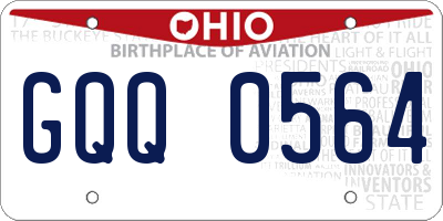 OH license plate GQQ0564