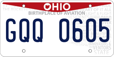 OH license plate GQQ0605