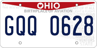 OH license plate GQQ0628