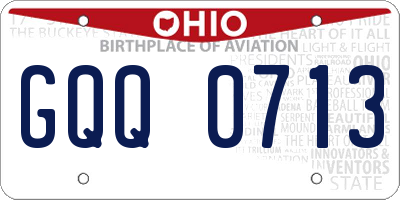 OH license plate GQQ0713