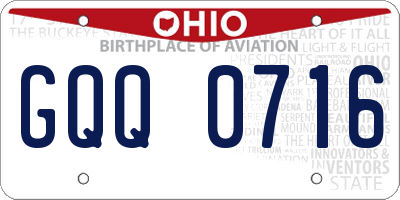 OH license plate GQQ0716
