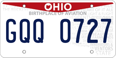 OH license plate GQQ0727