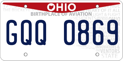 OH license plate GQQ0869