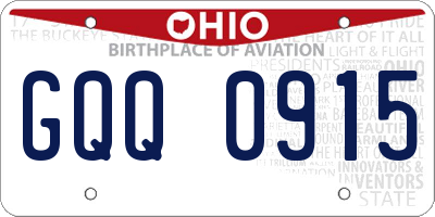OH license plate GQQ0915
