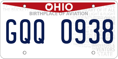 OH license plate GQQ0938