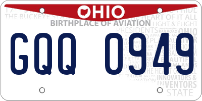 OH license plate GQQ0949