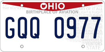 OH license plate GQQ0977