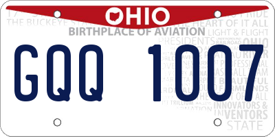 OH license plate GQQ1007