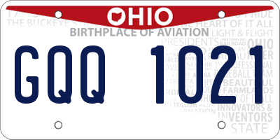 OH license plate GQQ1021