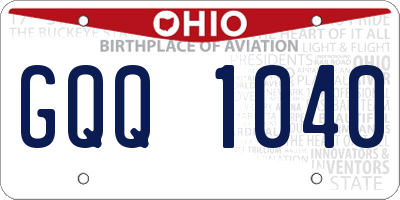 OH license plate GQQ1040