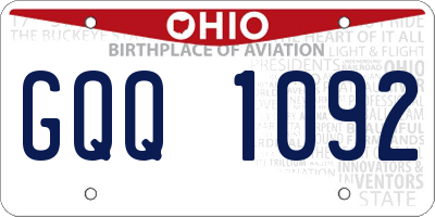 OH license plate GQQ1092