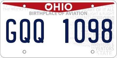 OH license plate GQQ1098
