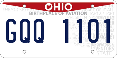 OH license plate GQQ1101