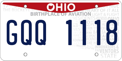 OH license plate GQQ1118