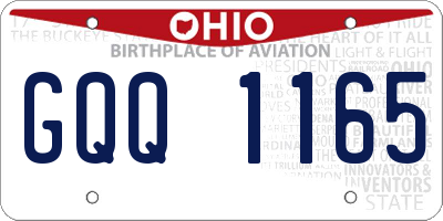 OH license plate GQQ1165