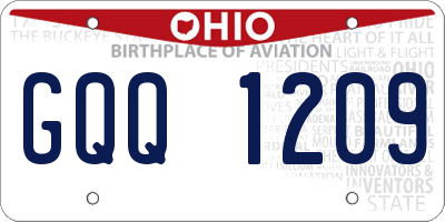 OH license plate GQQ1209