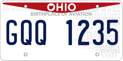 OH license plate GQQ1235
