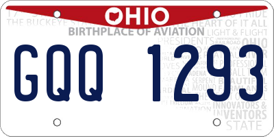 OH license plate GQQ1293