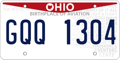 OH license plate GQQ1304