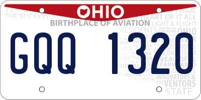 OH license plate GQQ1320