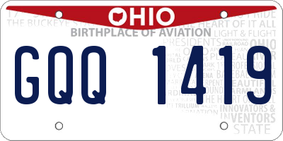 OH license plate GQQ1419