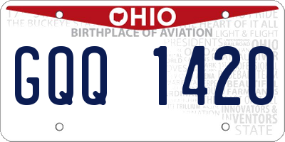 OH license plate GQQ1420
