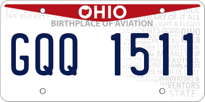 OH license plate GQQ1511