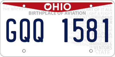 OH license plate GQQ1581