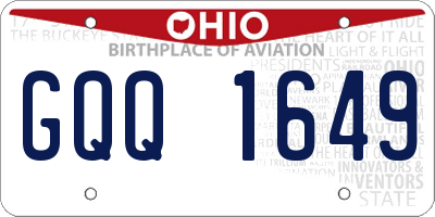 OH license plate GQQ1649