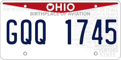 OH license plate GQQ1745