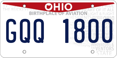 OH license plate GQQ1800